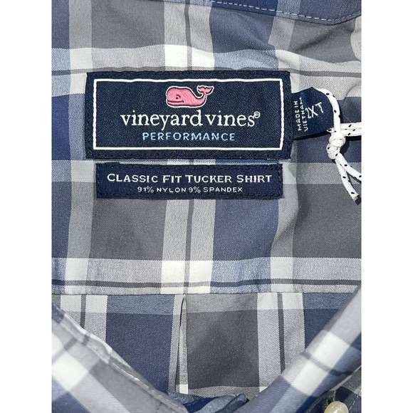 Men's Vineyard Vines NWT 2X Long Sleeve Button-Down Shirt Grey Harbor XXL New 2X - Picture 7 of 11